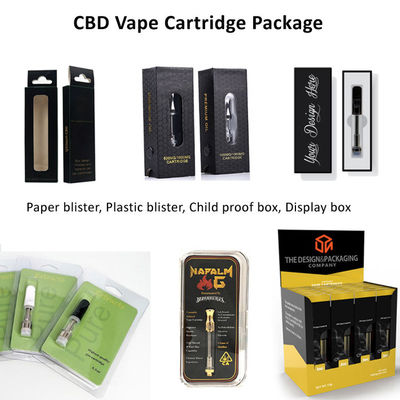 Matte Glossy CBD Vape Packaging Box With Gold Stamp UV Vanish
