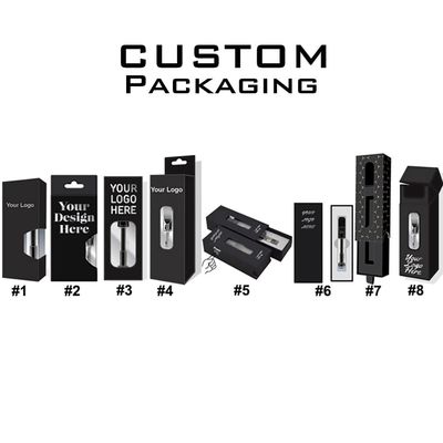 Disposable THC Vape Pen Box With UV Embossing Gold Printing