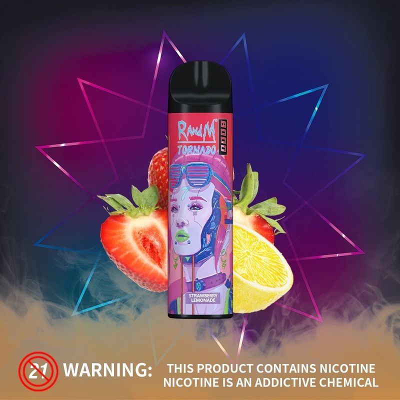 Strawberry Lemona Dual Flavor Disposable Vape Pens 2 In 1 Mesh Coiled 8000 Puff Vape